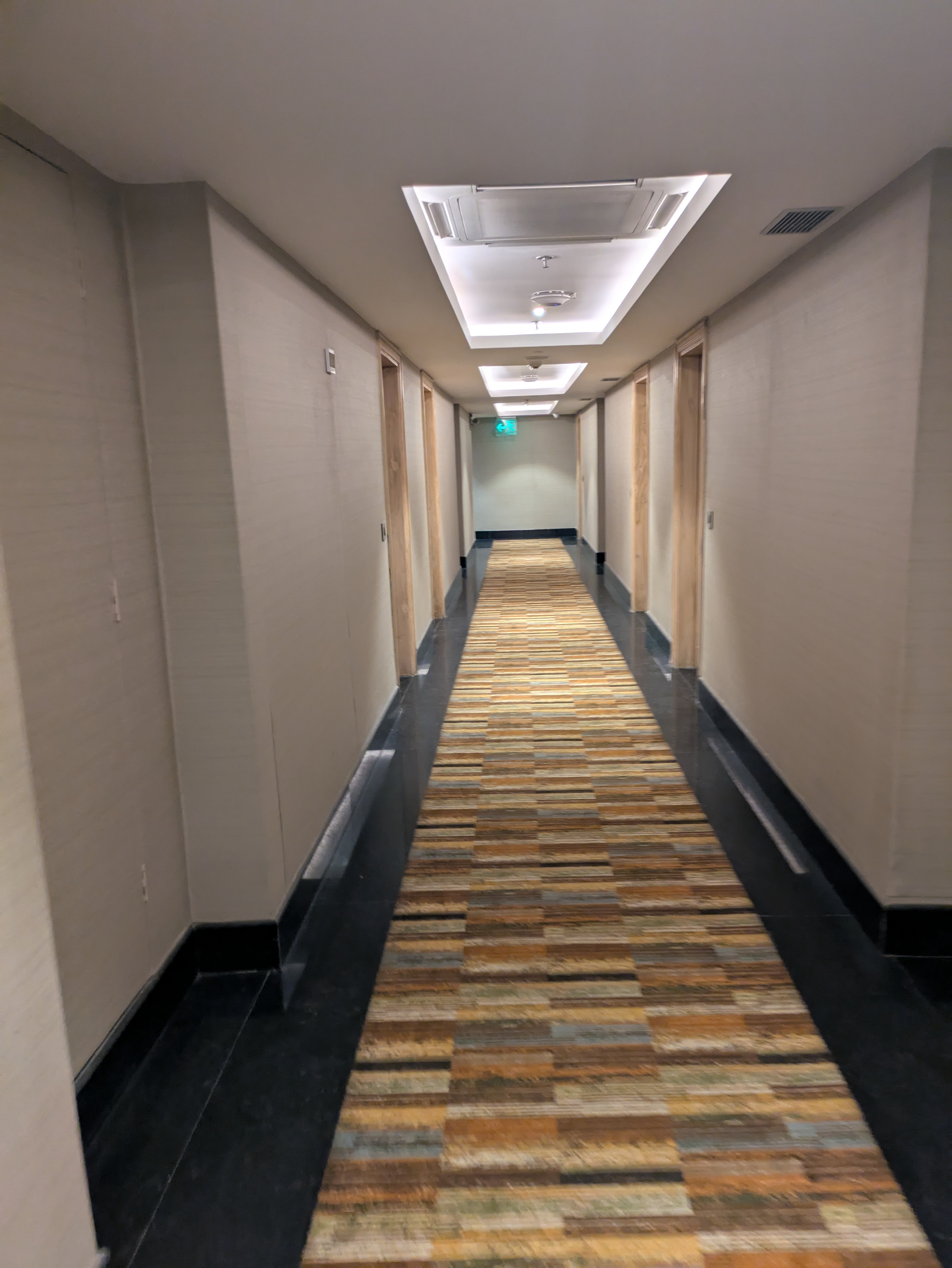 Beautiful Golden Hallway at ITC Fortune Park