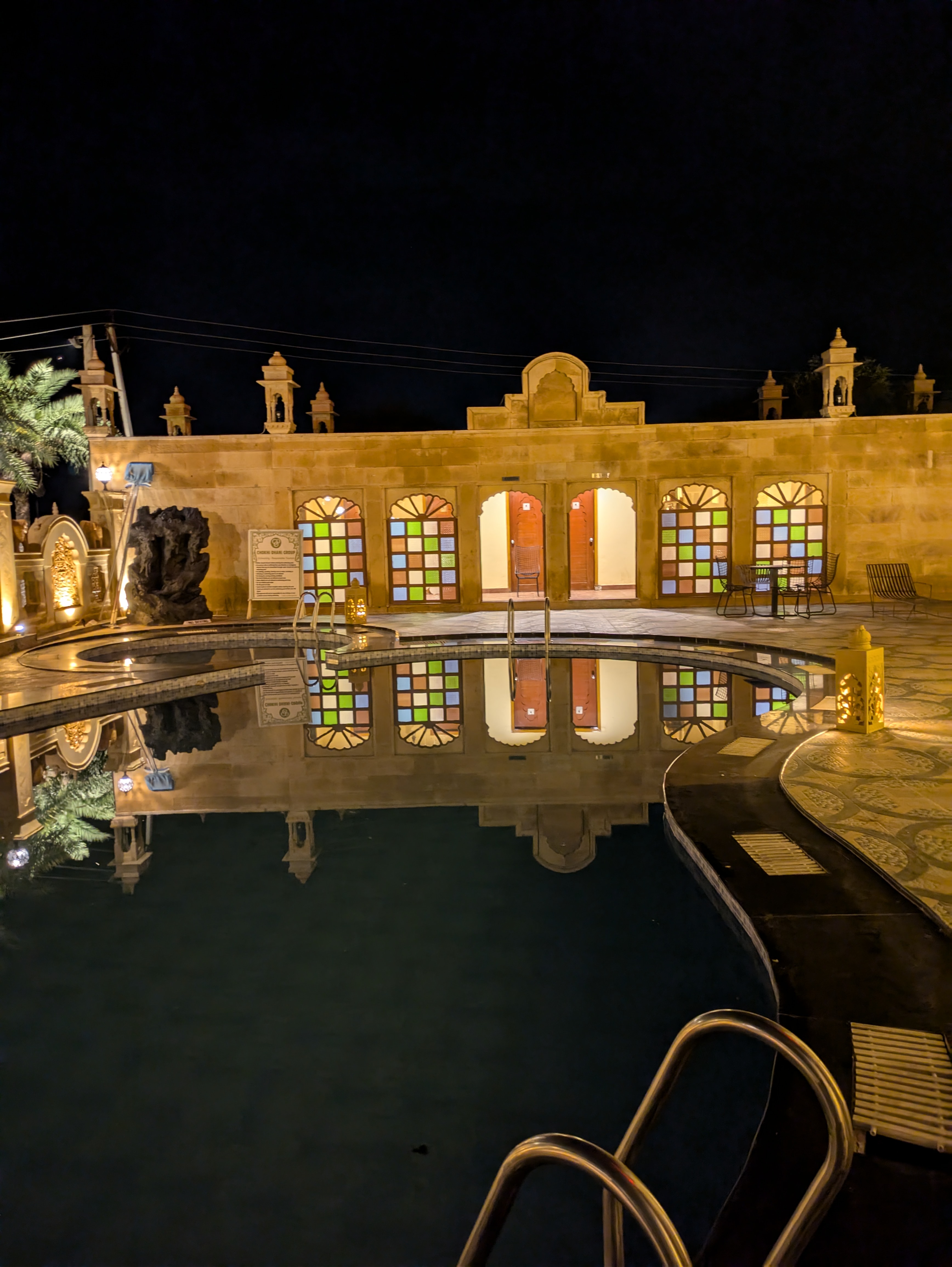 Chokhi Dhani Palace Pool and Haveli View